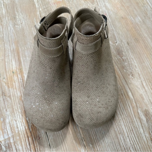 Birkenstock Papillio Esra Wedge Leather Boho Clog Sz 38 - Picture 3 of 12